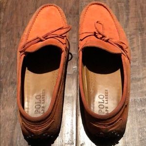 Orange polo loafers